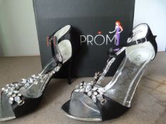 *Heidi Black Prom Shoes Size:4