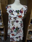 *Six White Floral Dresses (Various Sizes)