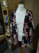 *Eighteen Black Floral Gilets (Various Sizes)