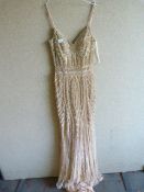 *Nude/Diamante Prom Dress Size:6