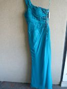 *Jewelled Teal Prom Dress Size:4