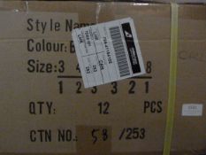 *Box of Twelve Pairs of Heidi Black Prom Shoes (As