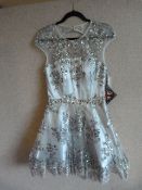 *Isla Silver Short Prom Dress Size:12