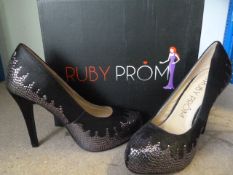 *Callie Black Prom Shoes Size:7