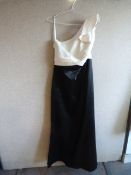 *Ivory/Black Prom Dress Size:14