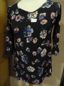 *Eight Blue Floral Tops (Various Sizes)