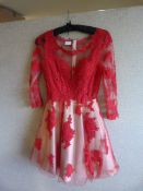 *Bridget Red/Nude Dress Size:6 (Damaged)