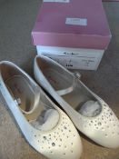 *Isla Rainbow Ivory Satin Prom Shoes Child Size:11