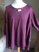 *Ten Raspberry Long Sleeve Tops (Various Sizes)