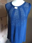 *Fifteen Blue Sleeveless Tops (Various Sizes)