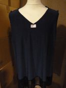 *Seven Blue Sleeveless V-Neck Tops (Various Sizes)