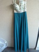 *Jewelled Green Prom Dress Size:4