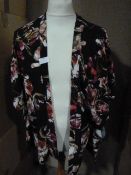 *Seventeen Black Floral Gilets (Various Sizes)