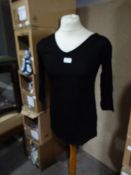 *Thirteen Black V-Neck Tops (Various Sizes)