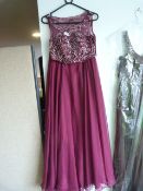 *Nina Wine Prom Dress Size:8? (Damaged)