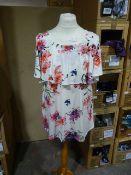 *Six White Floral Tops (Various Sizes)