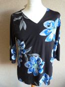 *Four Blue Floral Tops (Various Sizes)