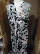 *Six Green & Black Floral Dresses (Various Sizes)