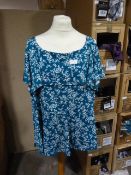 *Thirteen Teal Floral Tops (Various Sizes)