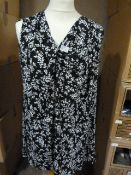 *Ten Black & White Floral Sleeveless Tops (Various