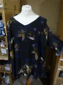 *Eight Black Floral Floaty Tops (Various Sizes)