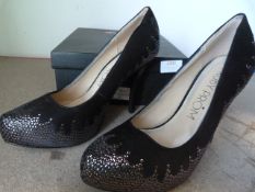 *Black/Silver Prom Shoes Size:7