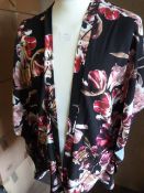 *Fourteen Black Floral Gilets (Various Sizes)