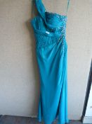*Jewelled Teal Prom Dress Size:10