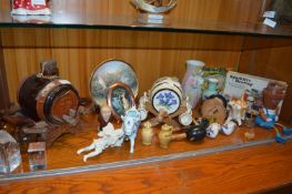 Collection of Assorted Brandy Barrels and Ceramics