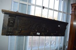 Carved Oak Hanging Coat Rack