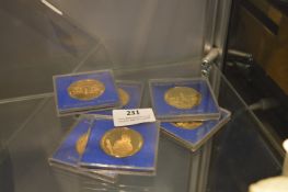Six Bronze William Wilberforce Commemorative Medal