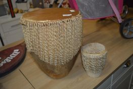Pair of Animal Skin Drums