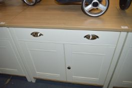 *Two Drawer Sideboard Unit in Light Oak & Cream Fi