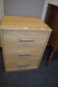 Three Drawer Bedside Cabinet