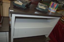 *Occasional Table with Drawer in Dark Oak & Grey F