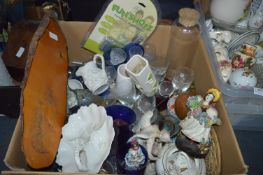 Box Containing Assorted Glassware, Spaghetti Jars,