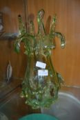 Green Glass Vase