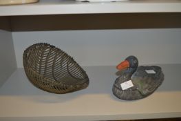 Decorative Duck and a Fencing Mask