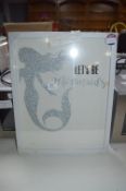 White Framed Picture - Glitter Mermaid