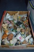 Box Containing Animal Ornaments, Bunnykins, etc.