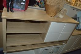 *Home Media Unit in Light Oak & Cream Finish