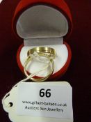 *Pair of Ladies and Gents Gold Plated Wedding Ring