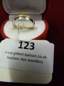 *Engraved Ladies Nickel & Gold Plated Wedding Ring