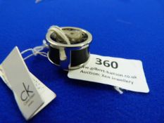 *Calvin Klein Black & Silver Ring