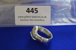 *Stainless Steel Ring with 0.07ct Diamond