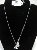 *Silver Necklace with Love Heart Pendant