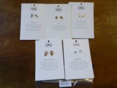 *Five Pairs of Chrysalis 18ct Rose Gold Earrings