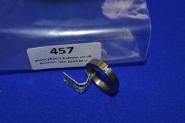 *Titanium Tension Ring with 24ct Gold Band and Dia