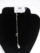 *Silver Bracelet with Rose Gold Charms