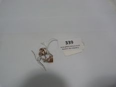*Pair of Rose Gold & Silver Heart Earrings